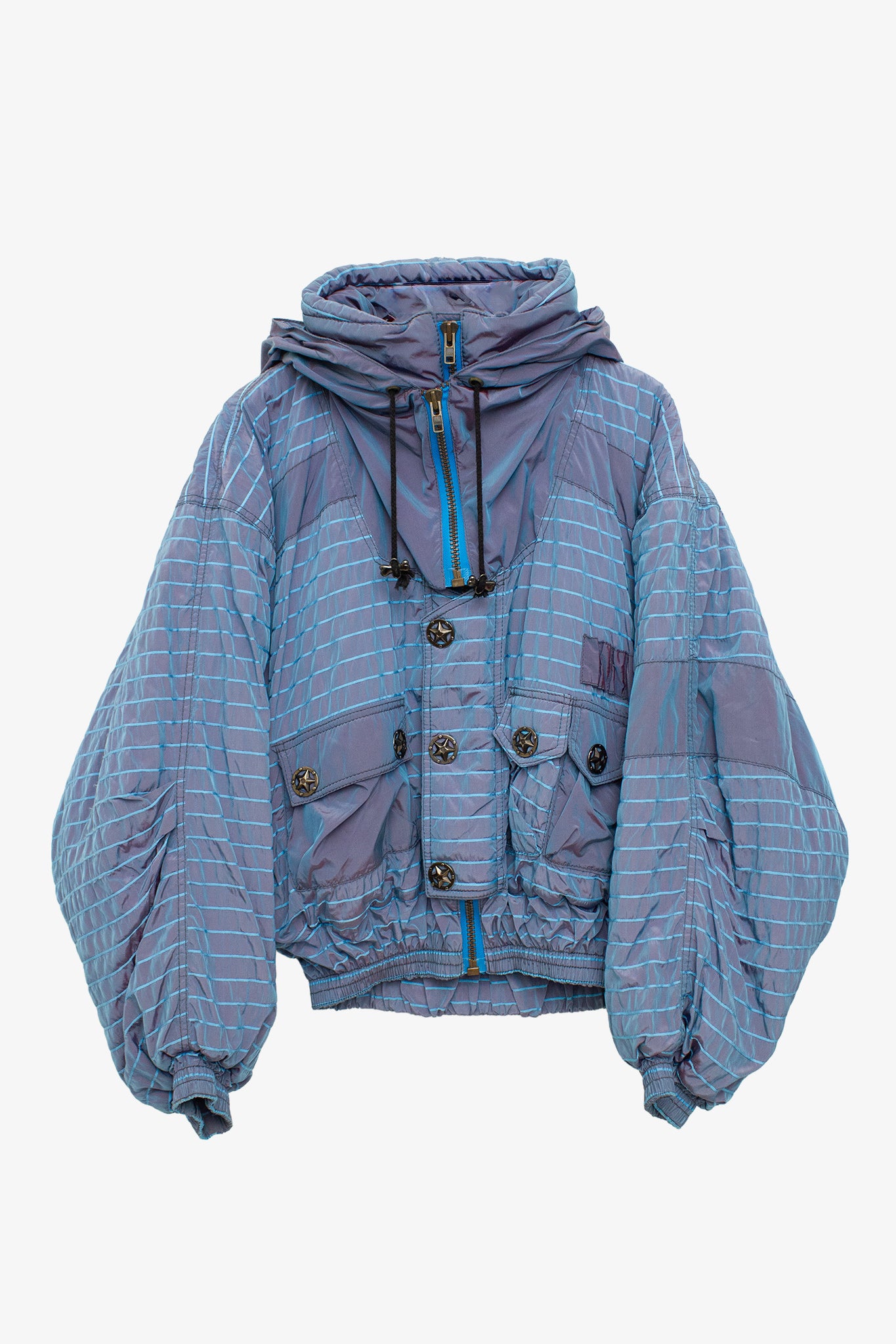 80’s vintage parelmoer glans 2-delig ski-pak 