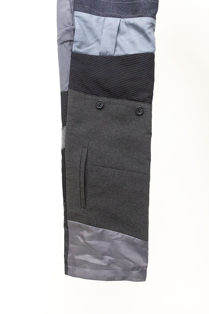 Vintage patchwork broek grijs/zwart/blauw Mayer Into The Light