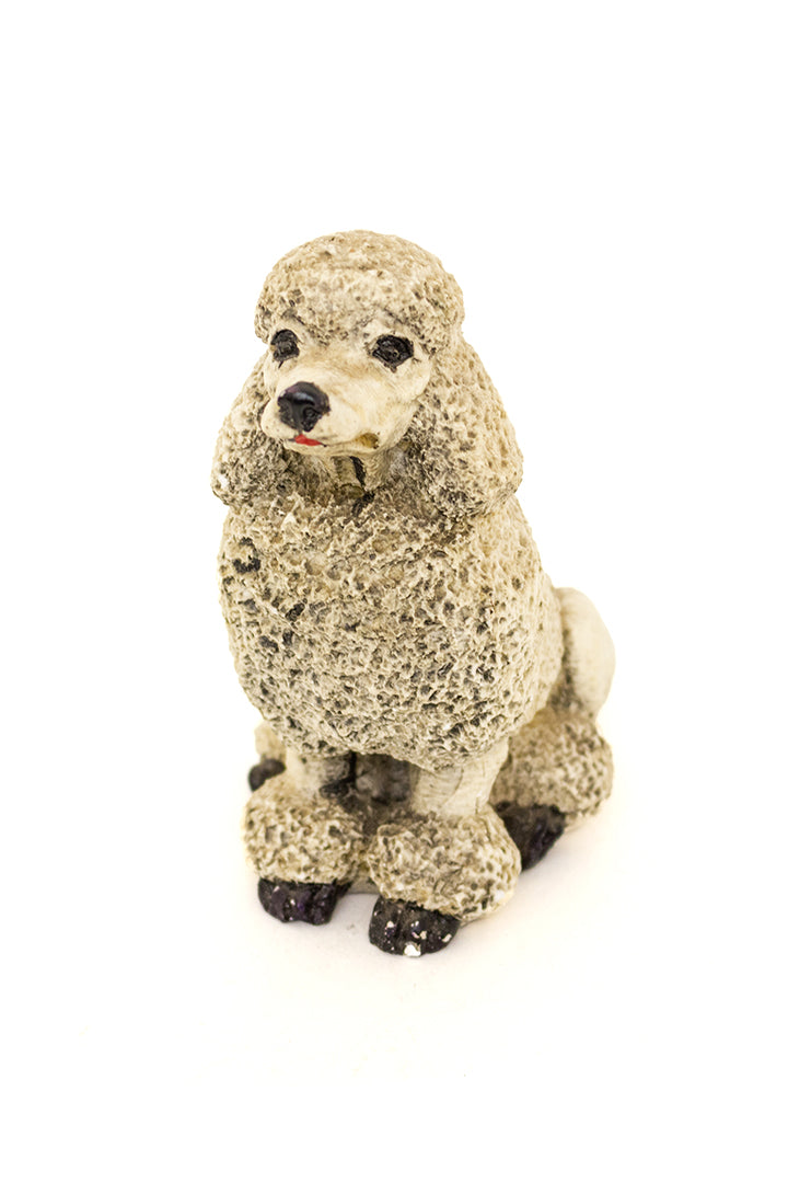 Vintage poedel beeldje van gips