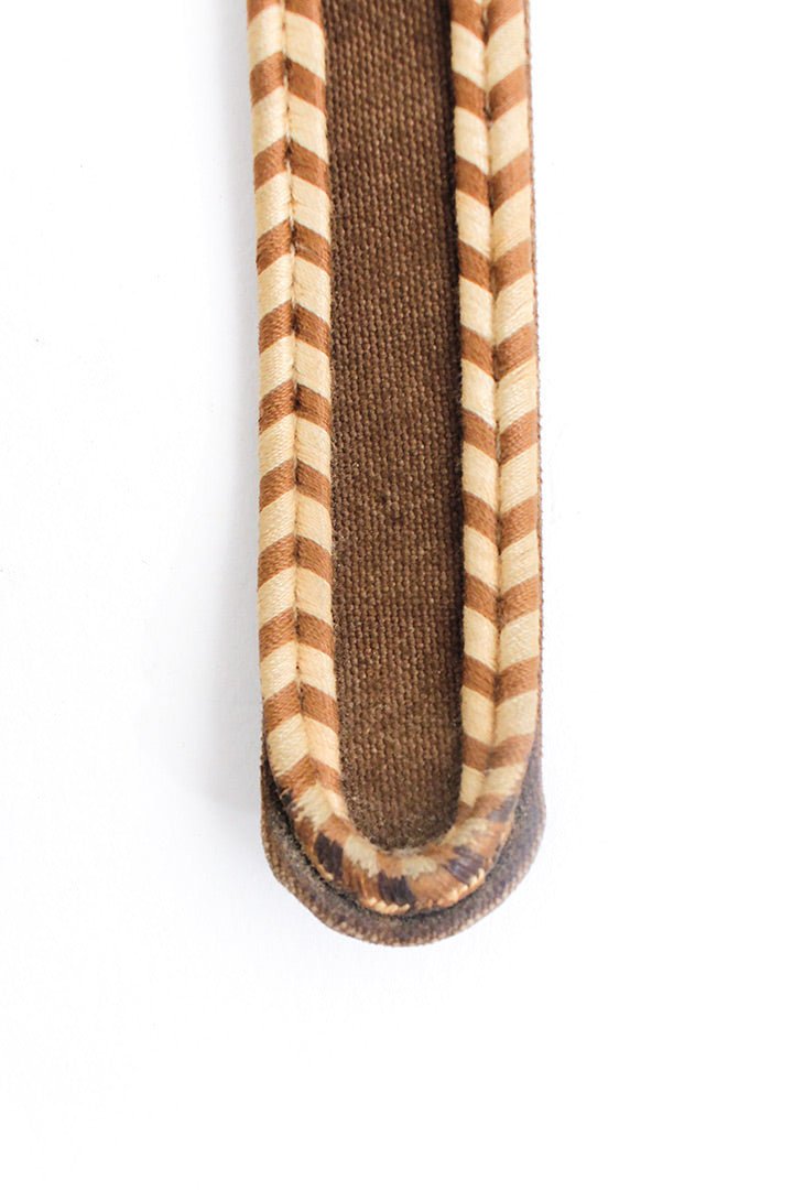 Vintage riem Yves Saint Laurent bruin en beige