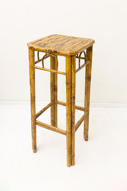 Vintage rotan plantentafel/pied de stalle