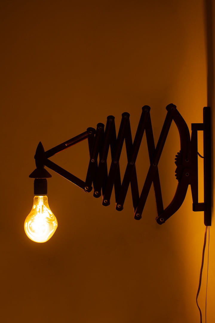 Vintage schaarlamp door TJW Zweers