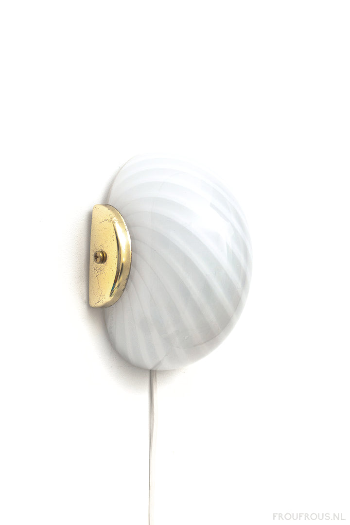 Vintage schelp wandlamp Nautilus
