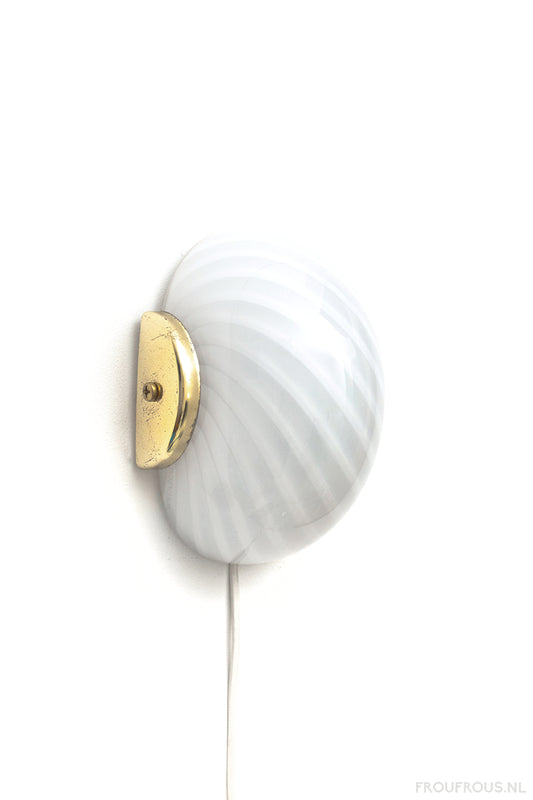 Vintage schelp wandlamp Nautilus