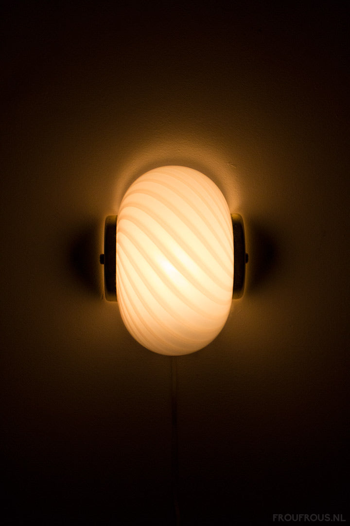 Vintage schelp wandlamp Nautilus