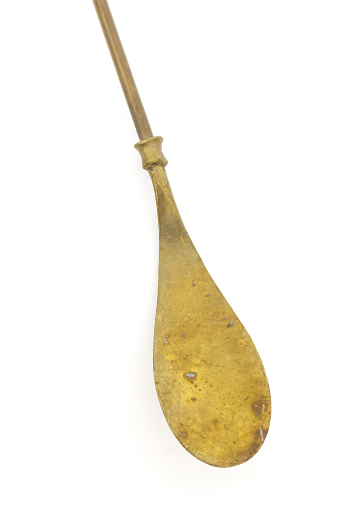 Vintage schoenlepel uil van messing
