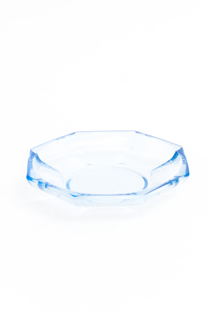 Vintage schoteltjes van blauw persglas – set van 6