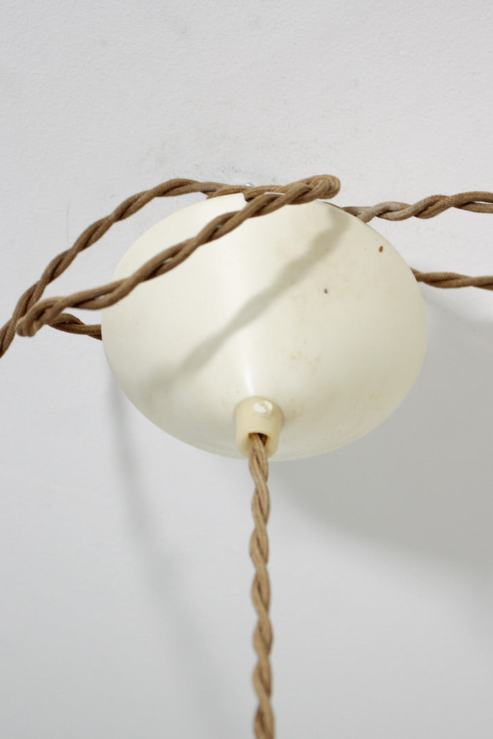 Vintage set van 2 Holophane hanglampen