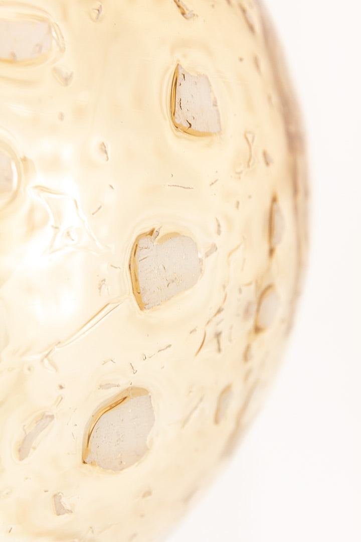 Vintage seventies hanglamp met glazen globe kap