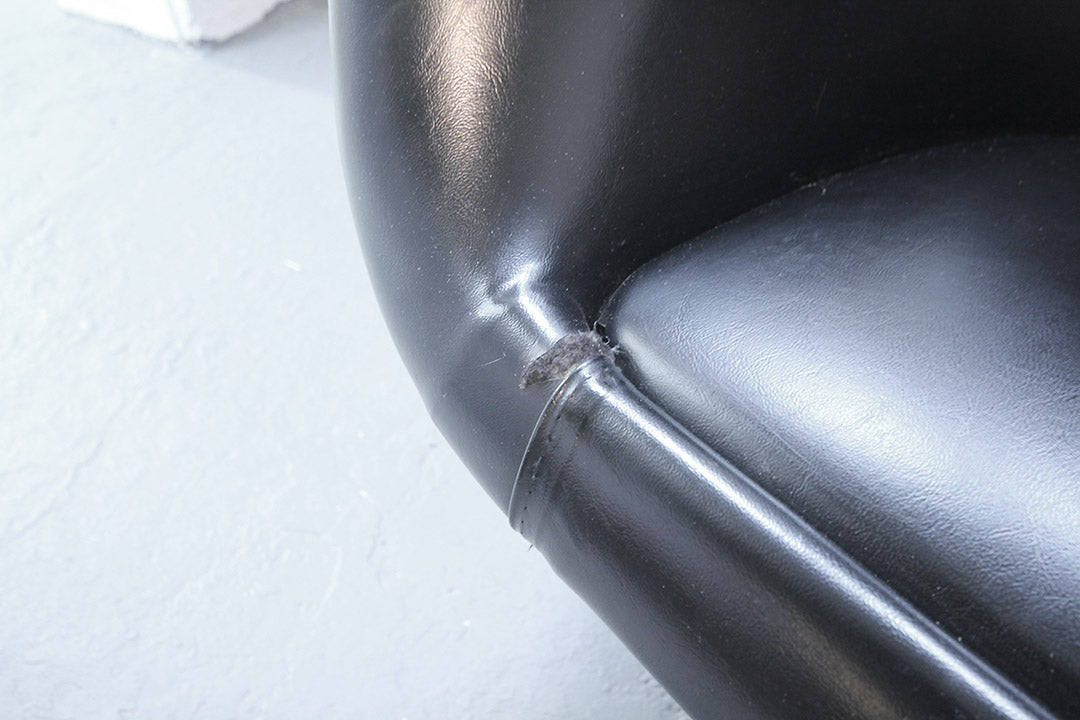 Vintage Space Age zwarte draaifauteuil