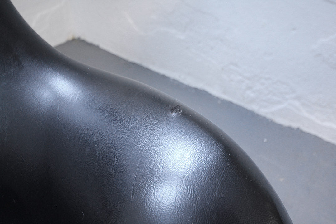 Vintage Space Age zwarte draaifauteuil