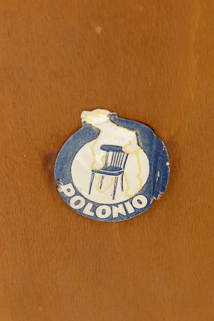 Vintage spijlenstoel van zwart gelakt hout Polonio Holland - set van 2