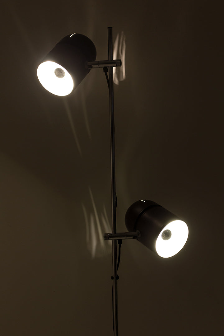 Vintage staande OMI lamp met dubbele bruine spots jaren 70