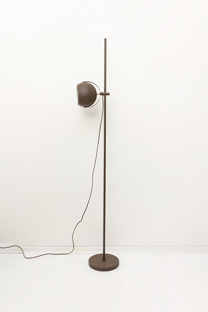 Vintage staande bollamp bruin jaren 70