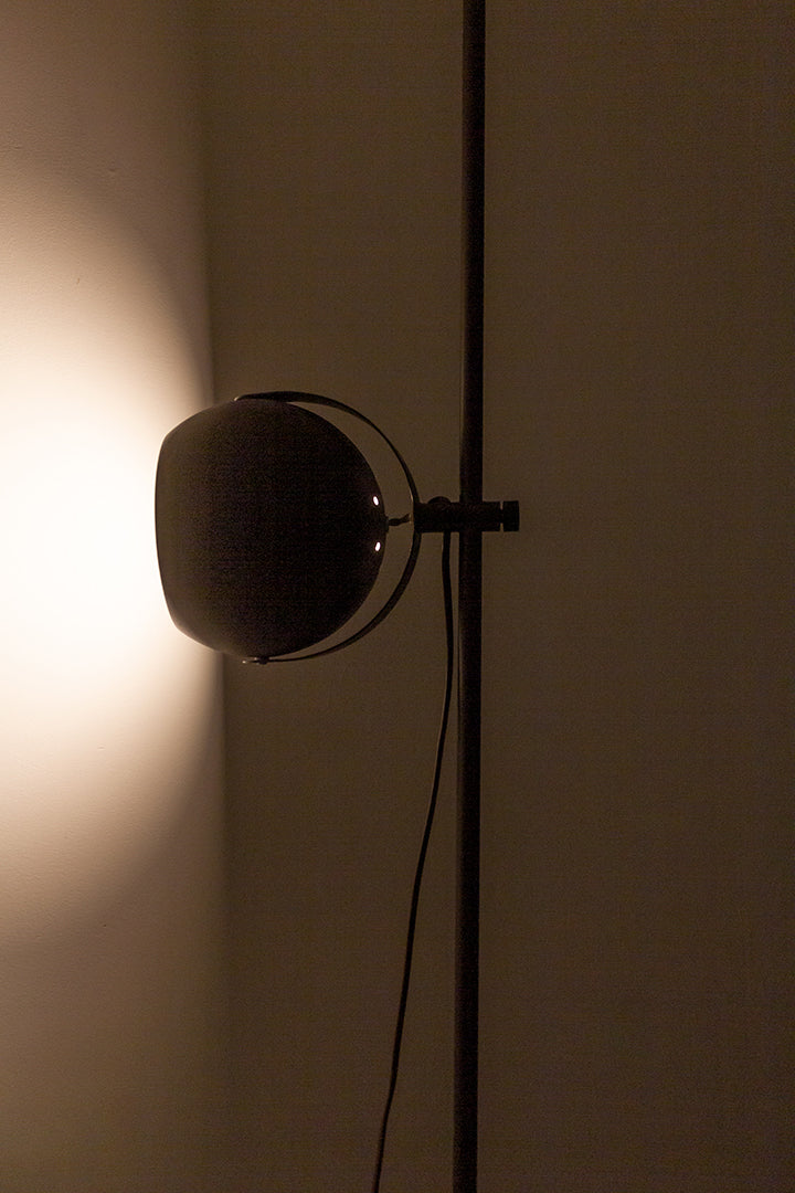 Vintage staande bollamp bruin jaren 70
