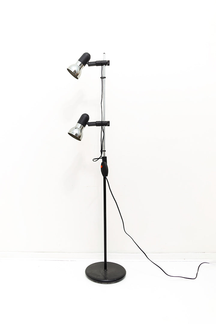 Vintage staande lamp met dubbele spots jaren 80