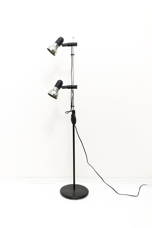 Vintage staande lamp met dubbele spots jaren 80
