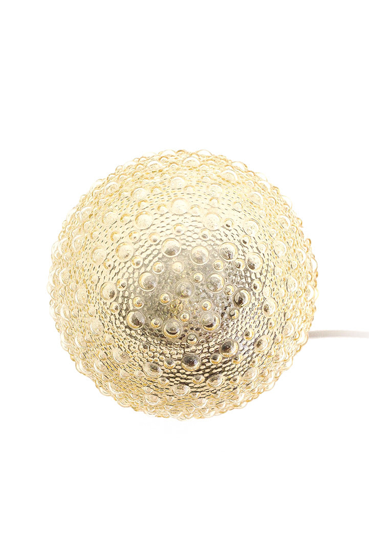 Vintage tafellamp getint glas met bubbels
