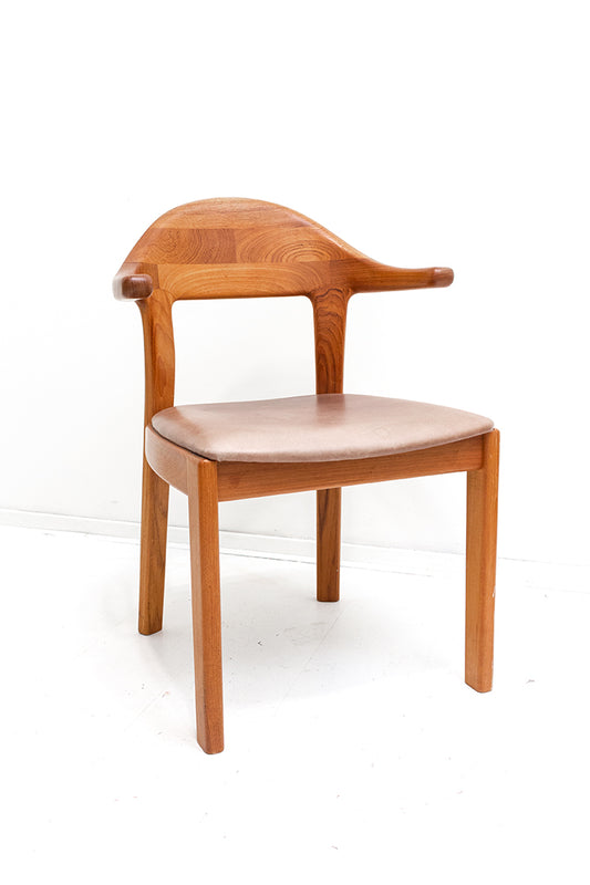 Vintage teakhouten stoel Holstebro Möbelfabrik Denemarken