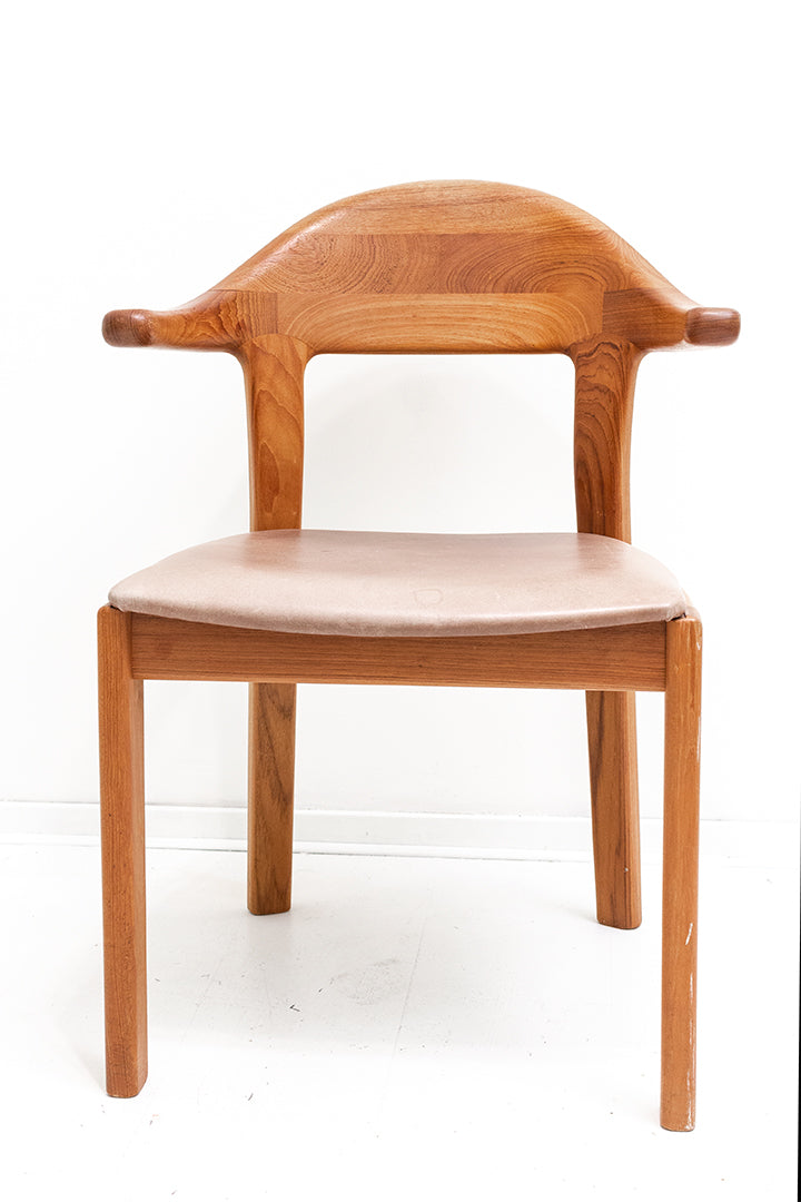 Vintage teakhouten stoel Holstebro Möbelfabrik Denemarken