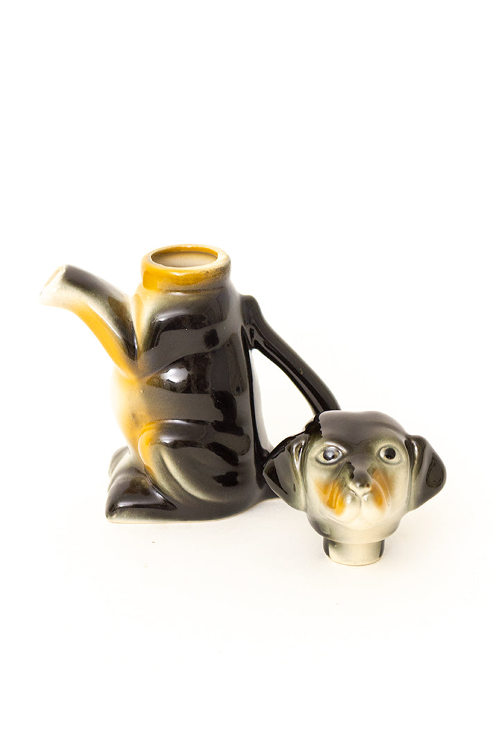 Vintage theepot/karaf teckel van keramiek