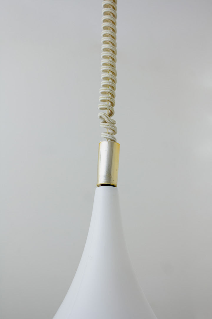 Vintage trompet lamp wit goud