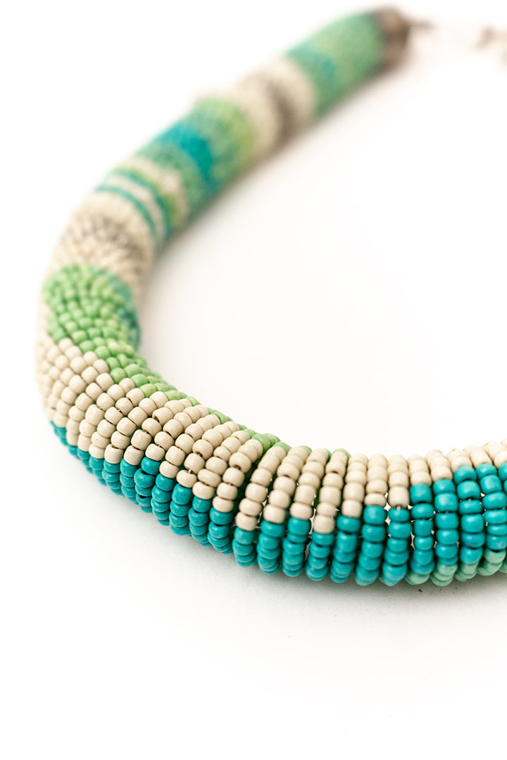 Vintage turkooizen ketting met kleine kraaltjes