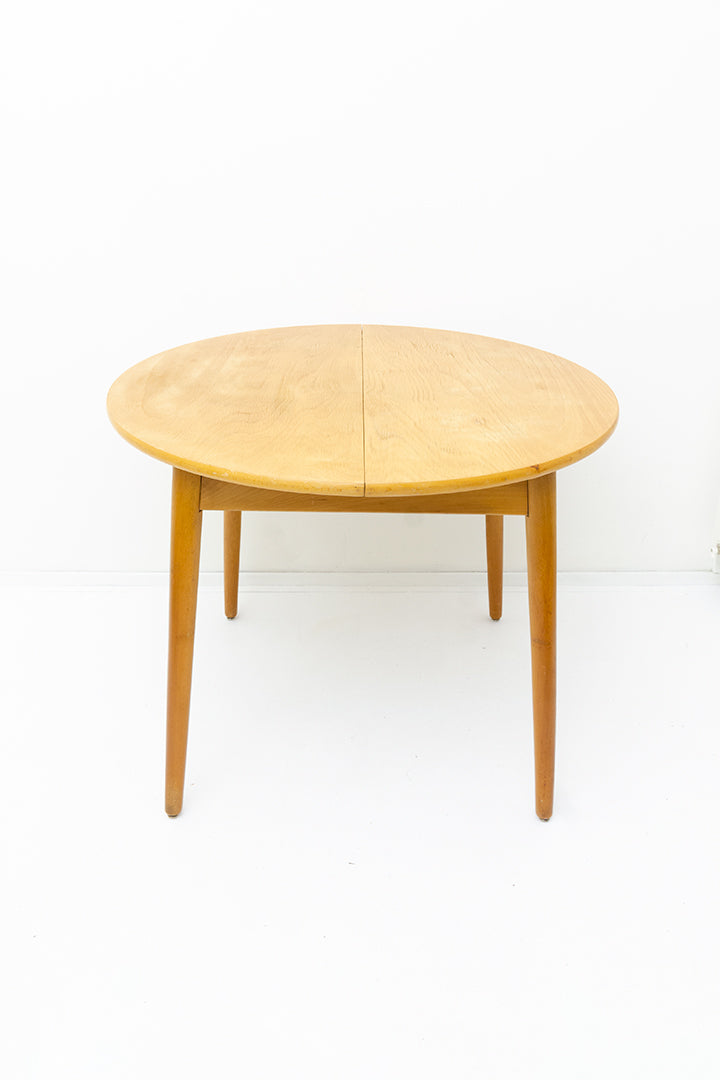 Vintage uitschuifbare eettafel van eikenhout