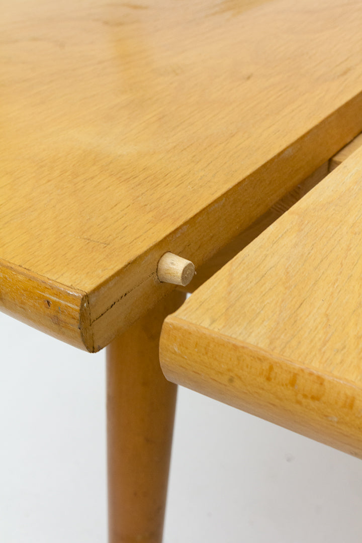 Vintage uitschuifbare eettafel van eikenhout