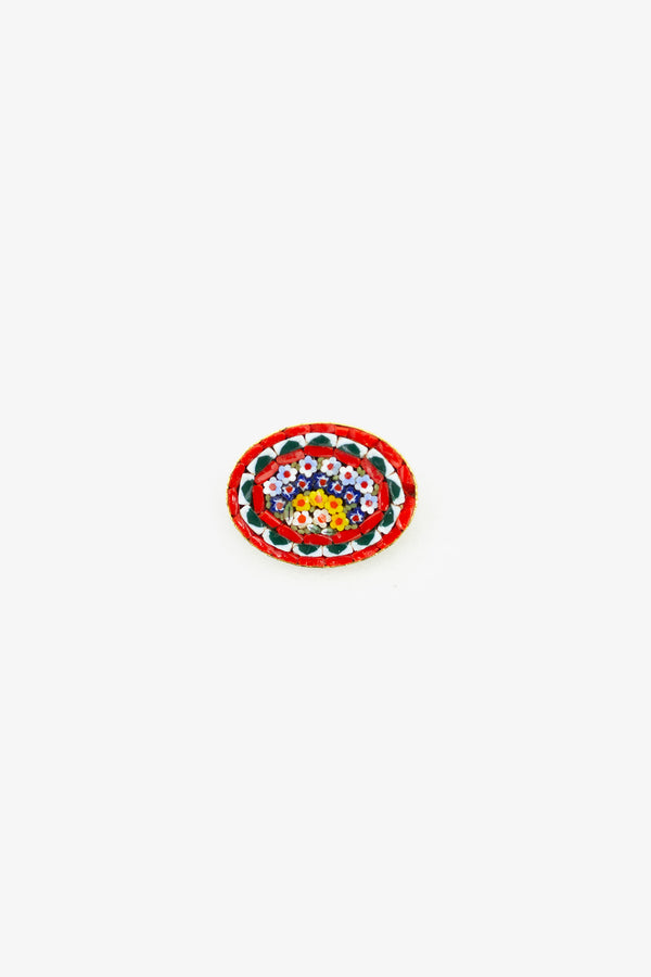 Vintage vergulde Italiaanse Millefiori broche