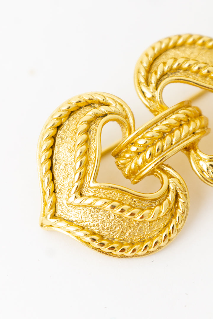 Vintage vergulde ‘buckle’ broche Orena Paris