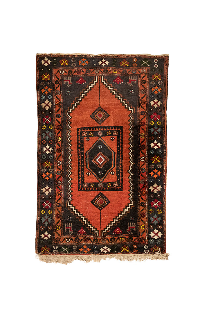 Vintage vloerkleed met diverse kleuren, patronen en alpaca’s 160x105 cm