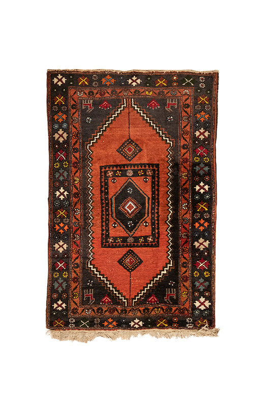 Vintage vloerkleed met diverse kleuren, patronen en alpaca’s 160x105 cm