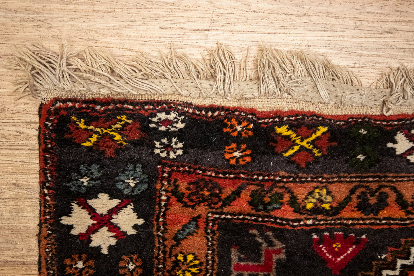 Vintage vloerkleed met diverse kleuren, patronen en alpaca’s 160x105 cm