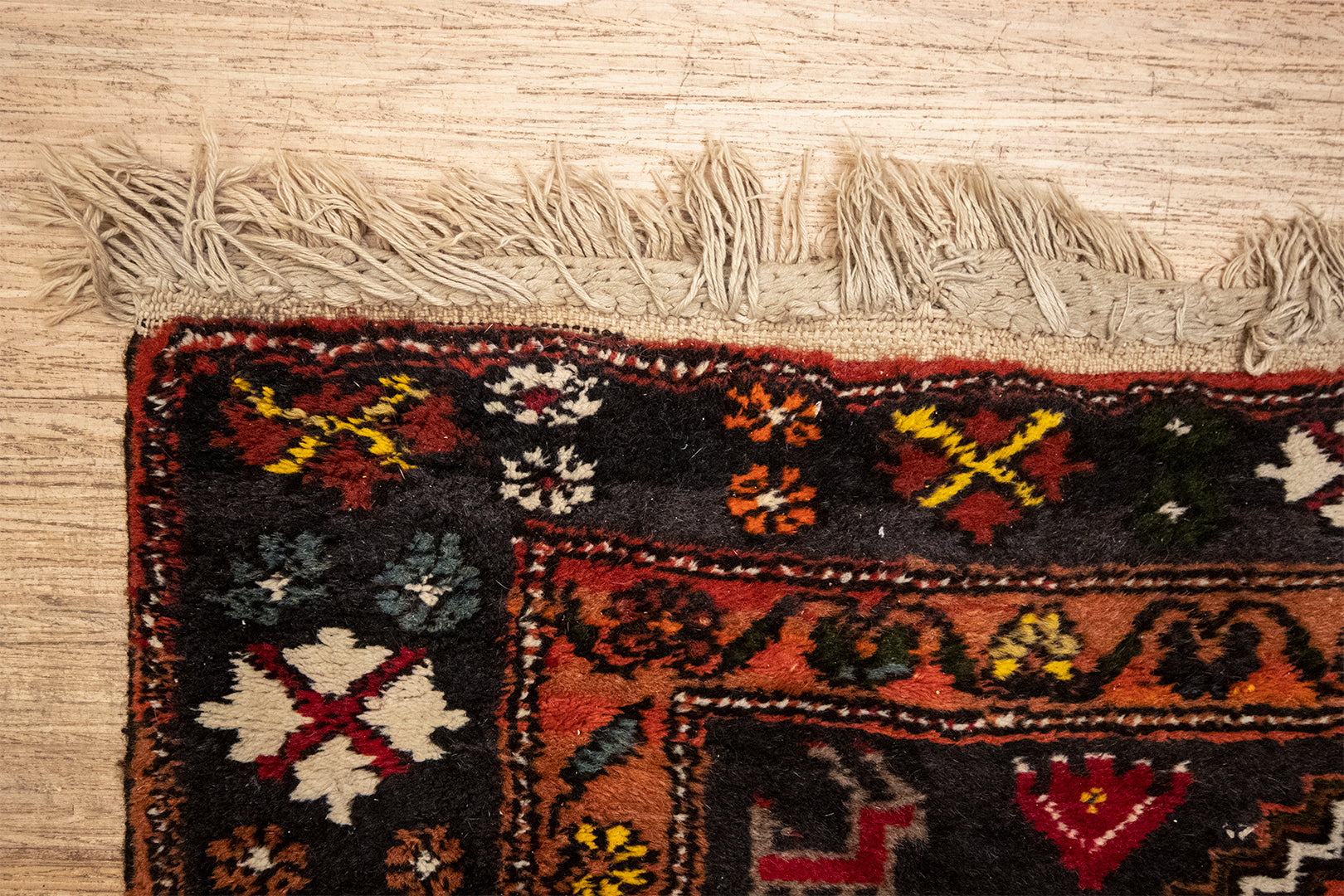Vintage vloerkleed met diverse kleuren, patronen en alpaca’s 160x105 cm