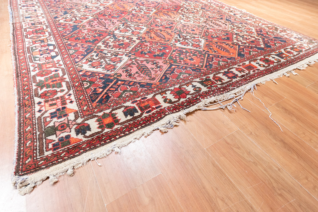 Vintage vloerkleed met patroon van bloemen en bladeren 315x214 cm