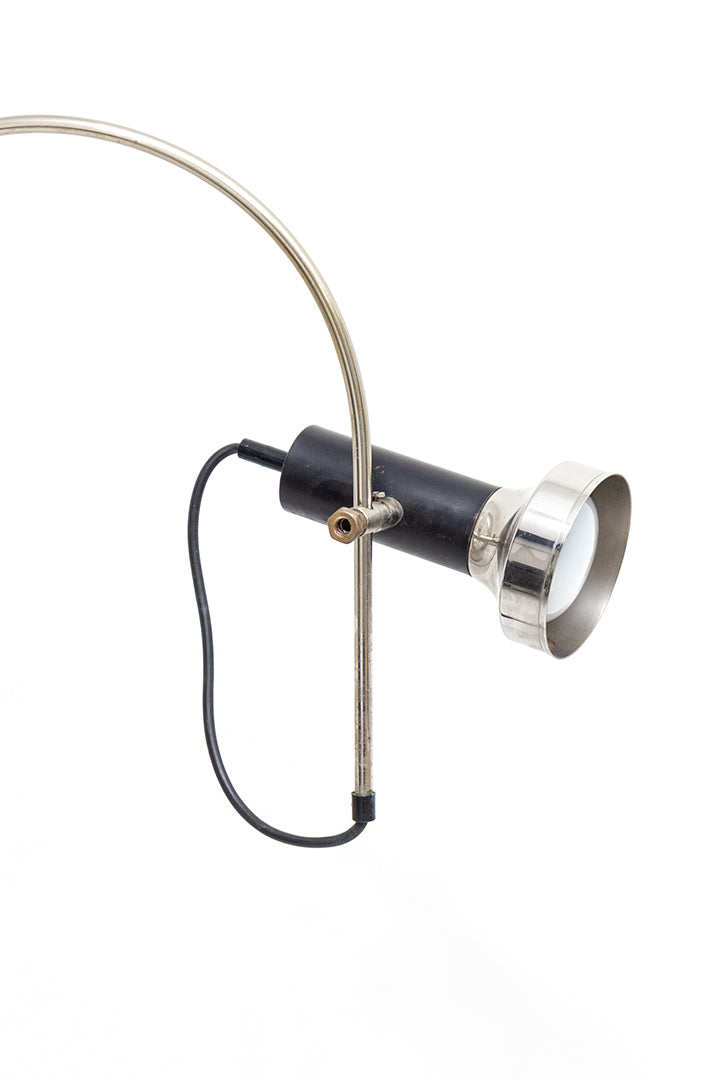 Vintage vloerlamp chroom met boog