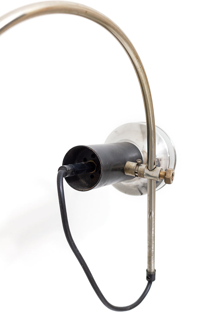 Vintage vloerlamp chroom met boog