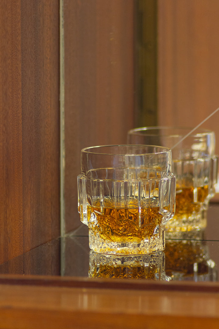 Vintage whiskey glazen van kristal - set van 12
