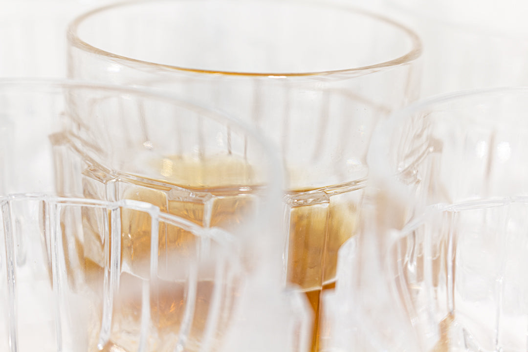 Vintage whiskey glazen van kristal - set van 12