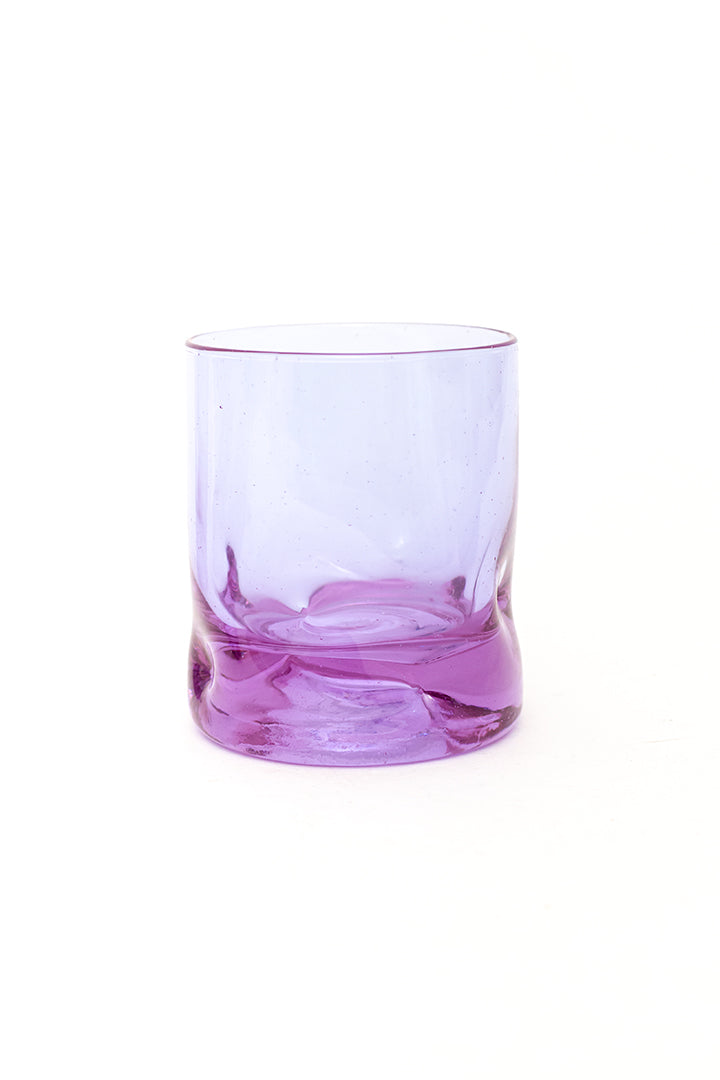 Vintage whiskyglazen lila - set van 6