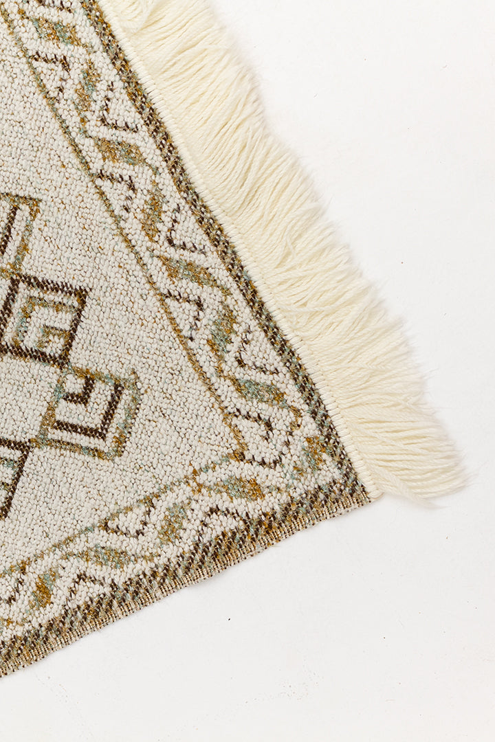Vintage wollen deken geweven beige/bruin