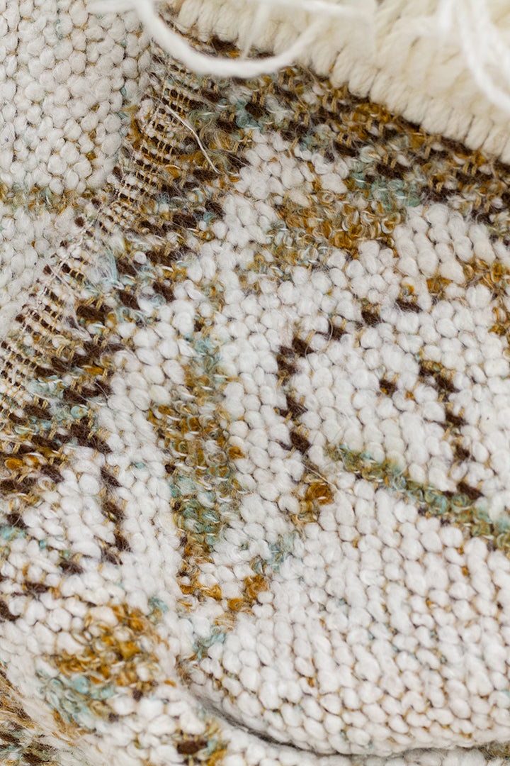 Vintage wollen deken geweven beige/bruin