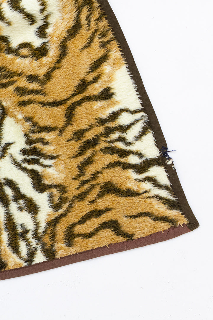 Vintage wollen deken met dierenprint