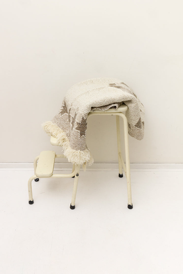 Vintage wollen plaid bruin/beige geweven