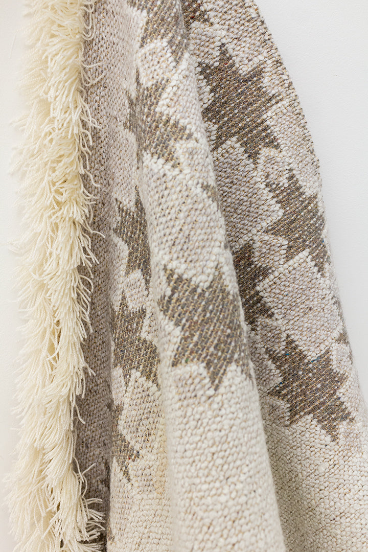 Vintage wollen plaid bruin/beige geweven