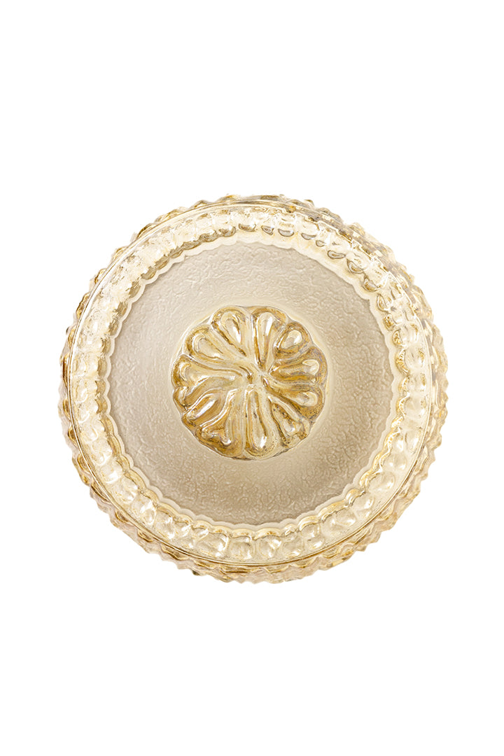 Vintage zalmroze glazen plafonnière met organische swirls