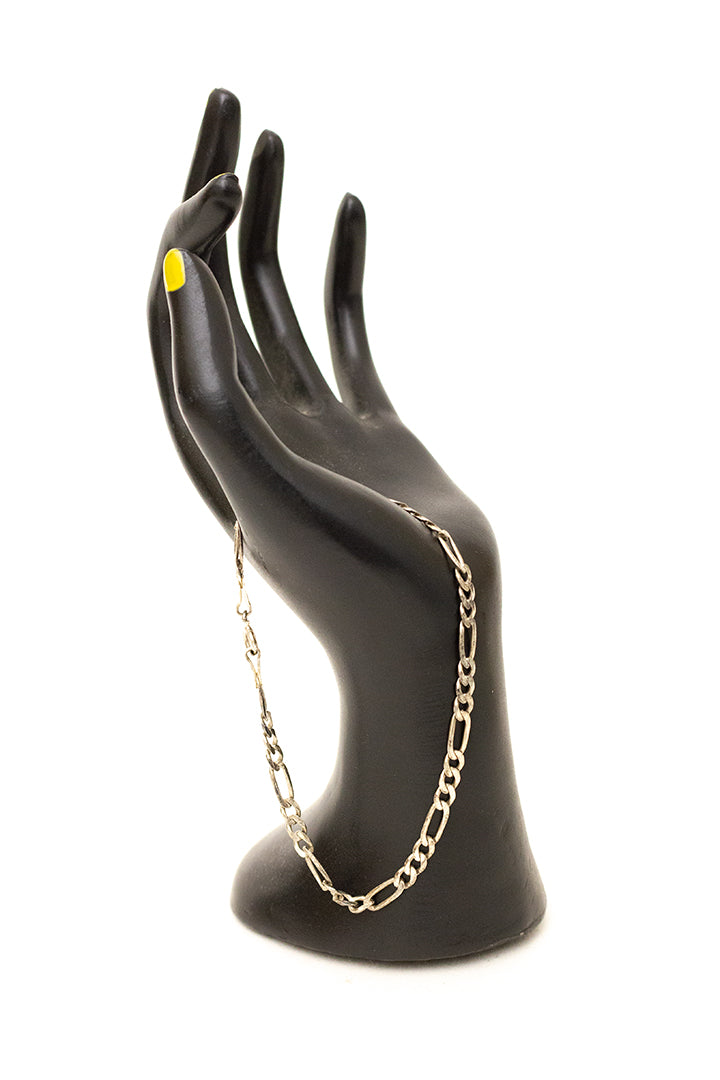 Vintage zilveren armband met grote en kleine schakels