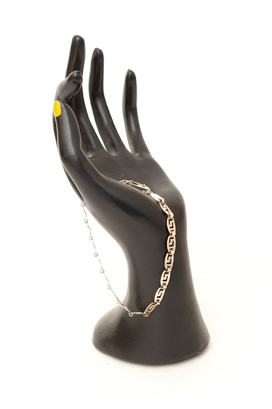 Vintage zilveren armband met opengewerkte schakels