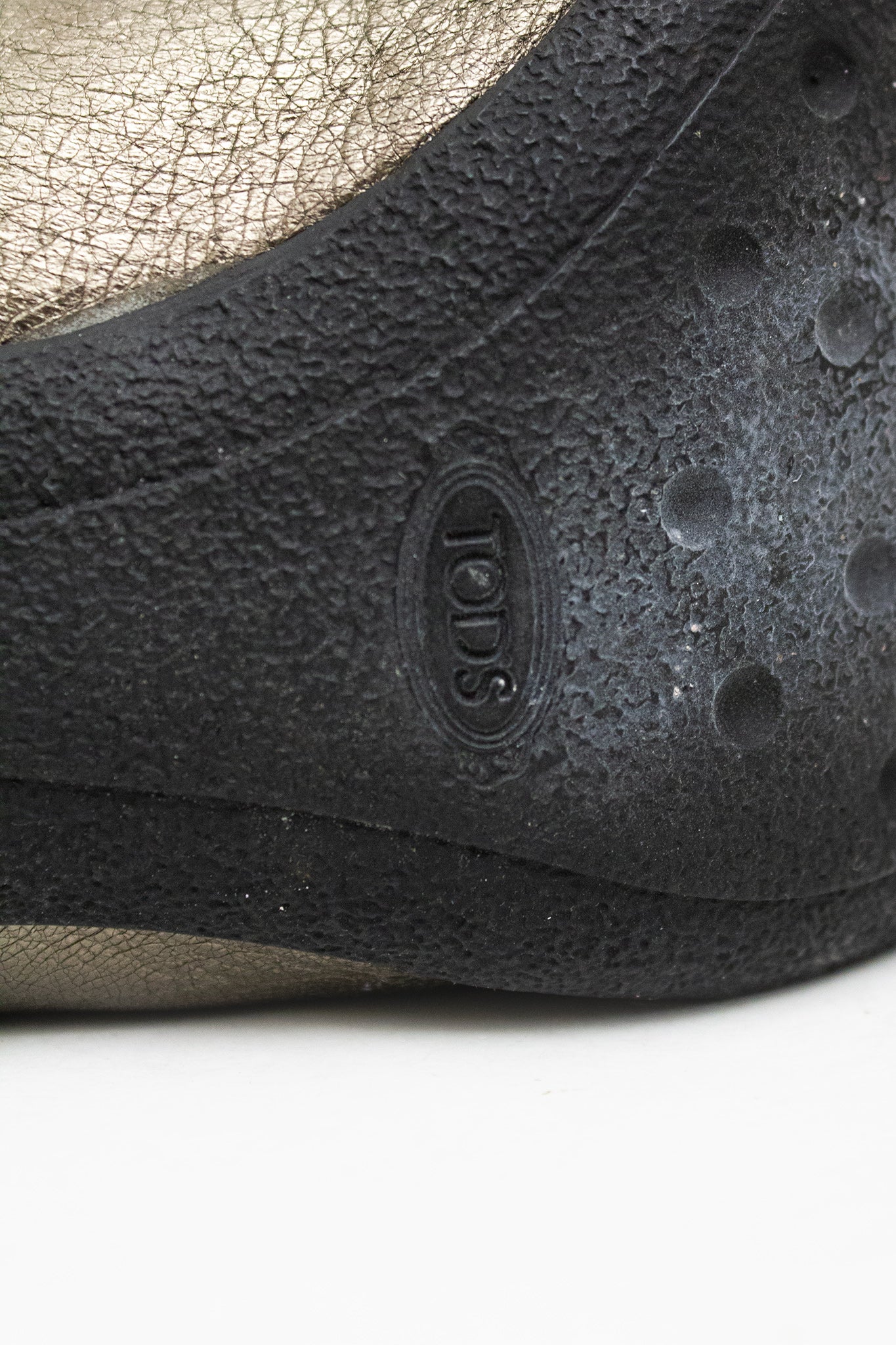 Vintage zilverkleurige leren Tod’s laarzen met hak